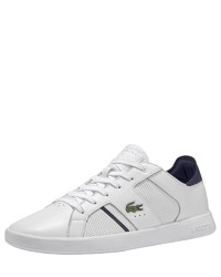 weiße niedrige Sneakers von Lacoste