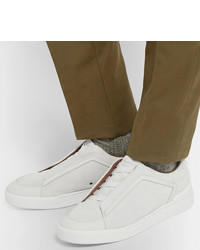 weiße niedrige Sneakers von Ermenegildo Zegna