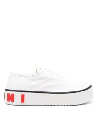 weiße niedrige Sneakers von Marni