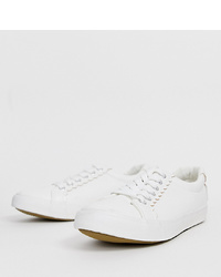 weiße niedrige Sneakers von New Look Wide Fit