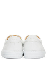 weiße niedrige Sneakers von A.P.C.