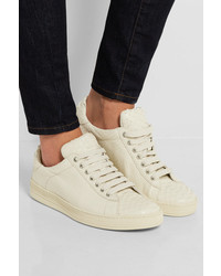 weiße niedrige Sneakers von Tom Ford