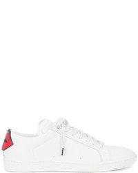 weiße niedrige Sneakers von Saint Laurent