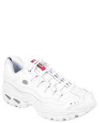 weiße niedrige Sneakers von Skechers