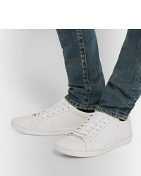 weiße niedrige Sneakers von Saint Laurent