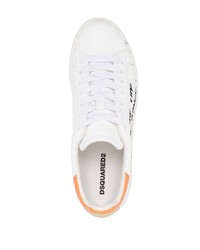 weiße niedrige Sneakers von DSQUARED2