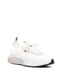 weiße niedrige Sneakers von Paul Smith