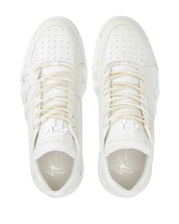 weiße niedrige Sneakers von Giuseppe Zanotti