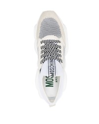 weiße niedrige Sneakers von Moschino