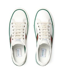 weiße niedrige Sneakers von Gucci