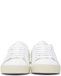 weiße niedrige Sneakers von Saint Laurent