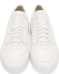 weiße niedrige Sneakers von Helmut Lang