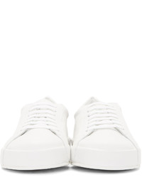 weiße niedrige Sneakers von Jil Sander