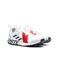 weiße niedrige Sneakers von Adidas By White Mountaineering