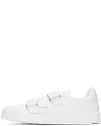 weiße niedrige Sneakers von Jil Sander