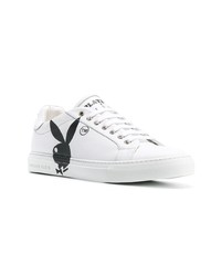 weiße niedrige Sneakers von Philipp Plein