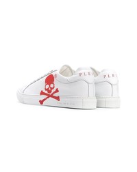 weiße niedrige Sneakers von Philipp Plein