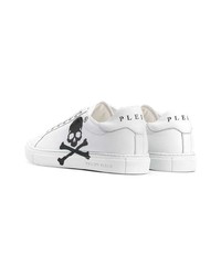 weiße niedrige Sneakers von Philipp Plein