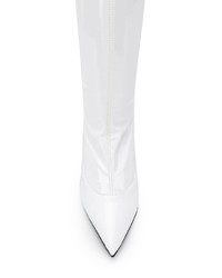 weiße Overknee Stiefel aus Leder von Le Silla