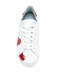 weiße Pailletten niedrige Sneakers von Chiara Ferragni