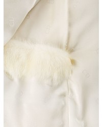 weiße Pelzjacke von Christian Dior Vintage