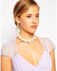 weiße Perlenkette von Asos