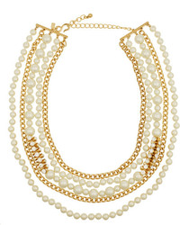 weiße Perlenkette von Kenneth Jay Lane