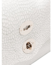 weiße Satchel-Tasche aus Leder von Zanellato