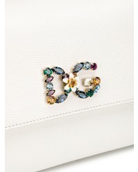 weiße Satchel-Tasche aus Leder von Dolce & Gabbana
