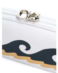 weiße Satin Clutch von Corto Moltedo