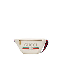 weiße Segeltuch Bauchtasche von Gucci