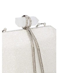 weiße Segeltuch Clutch von Marchesa