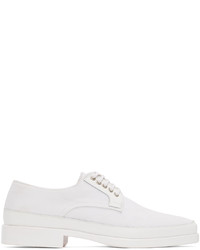 weiße Segeltuch Derby Schuhe von Lemaire