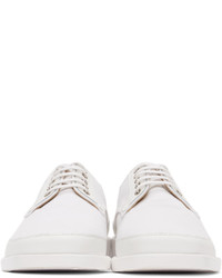 weiße Segeltuch Derby Schuhe von Lemaire