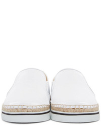 weiße Segeltuch Espadrilles von Jimmy Choo