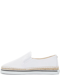 weiße Segeltuch Espadrilles von Jimmy Choo