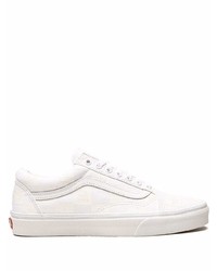 weiße Segeltuch niedrige Sneakers mit Karomuster von Vans