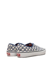 weiße Segeltuch niedrige Sneakers mit Karomuster von Vans