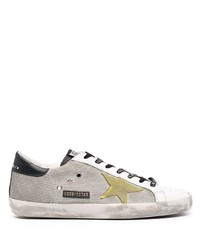 weiße Segeltuch niedrige Sneakers mit Sternenmuster von Golden Goose