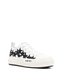 weiße Segeltuch niedrige Sneakers mit Sternenmuster von Amiri