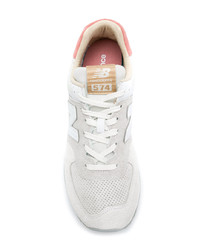 weiße Segeltuch niedrige Sneakers von New Balance