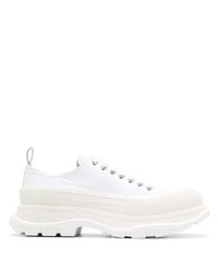 weiße Segeltuch niedrige Sneakers von Alexander McQueen