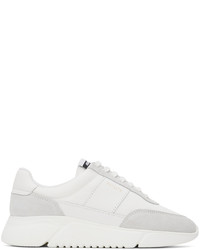 weiße Segeltuch niedrige Sneakers von Axel Arigato