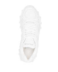 weiße Segeltuch niedrige Sneakers von Balmain