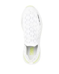 weiße Segeltuch niedrige Sneakers von Karl Lagerfeld
