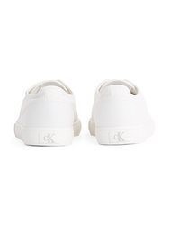weiße Segeltuch niedrige Sneakers von Calvin Klein Jeans