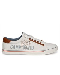 weiße Segeltuch niedrige Sneakers von Camp David