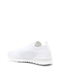 weiße Segeltuch niedrige Sneakers von Kiton