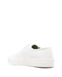 weiße Segeltuch niedrige Sneakers von MAISON KITSUNÉ