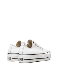 weiße Segeltuch niedrige Sneakers von Converse